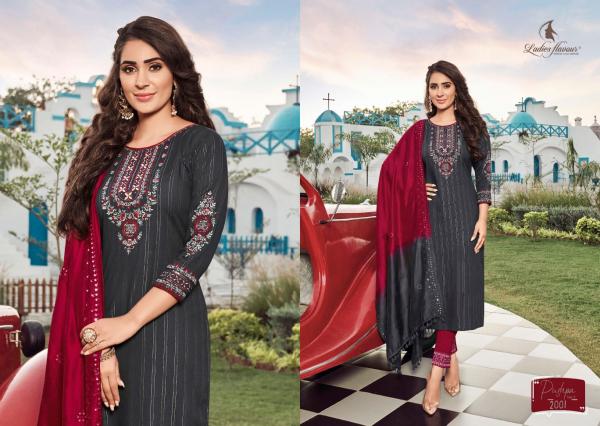 LF Pushpa 2 Designer Rayon Embroidery Readymade Salwar